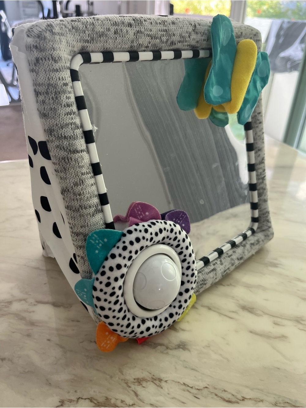 Baby Activity Mirror with Colorful Fabric Teethers